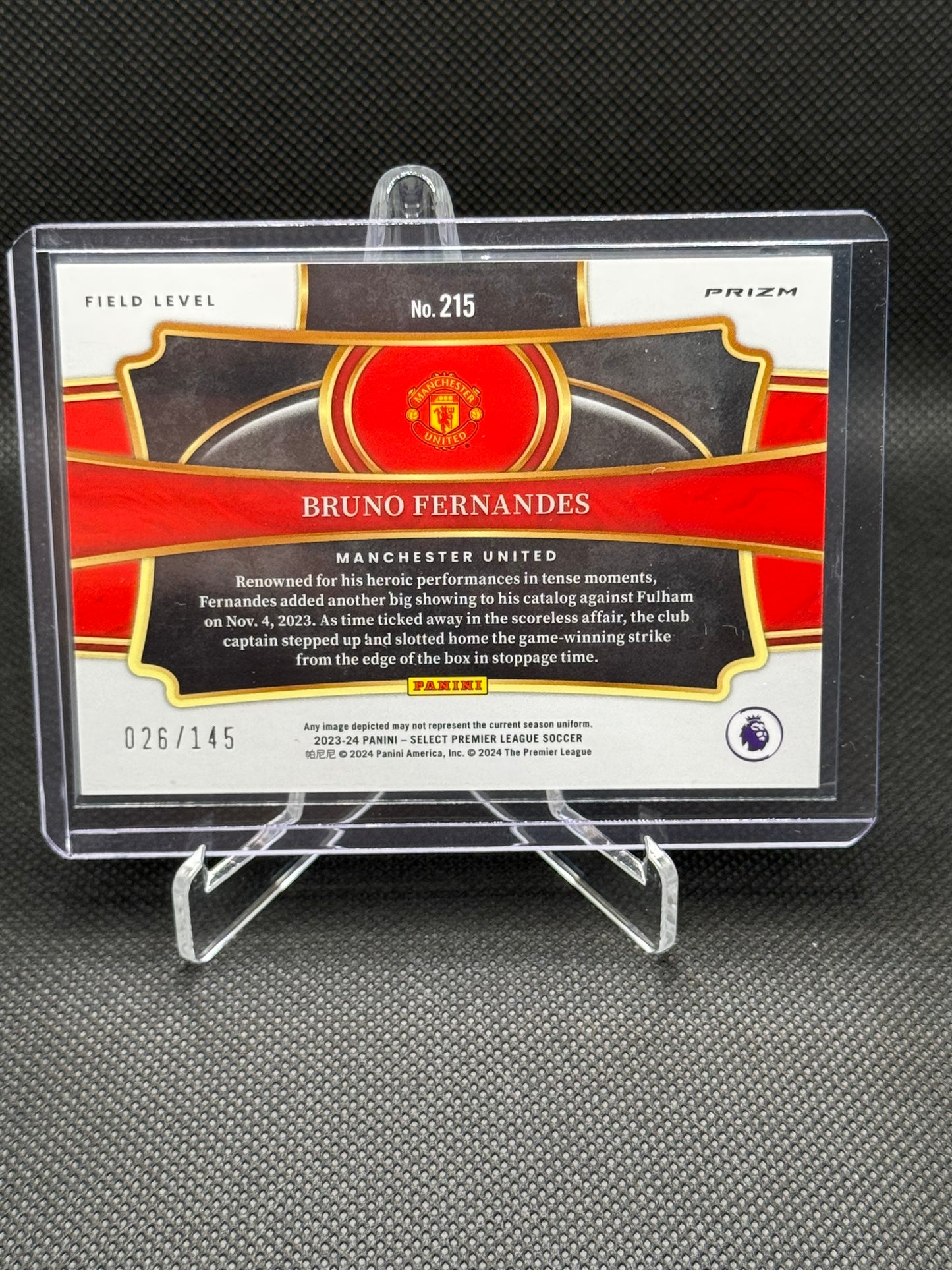 Bruno Fernandes – Orange Cracked Ice Prizm Field Level 026/145