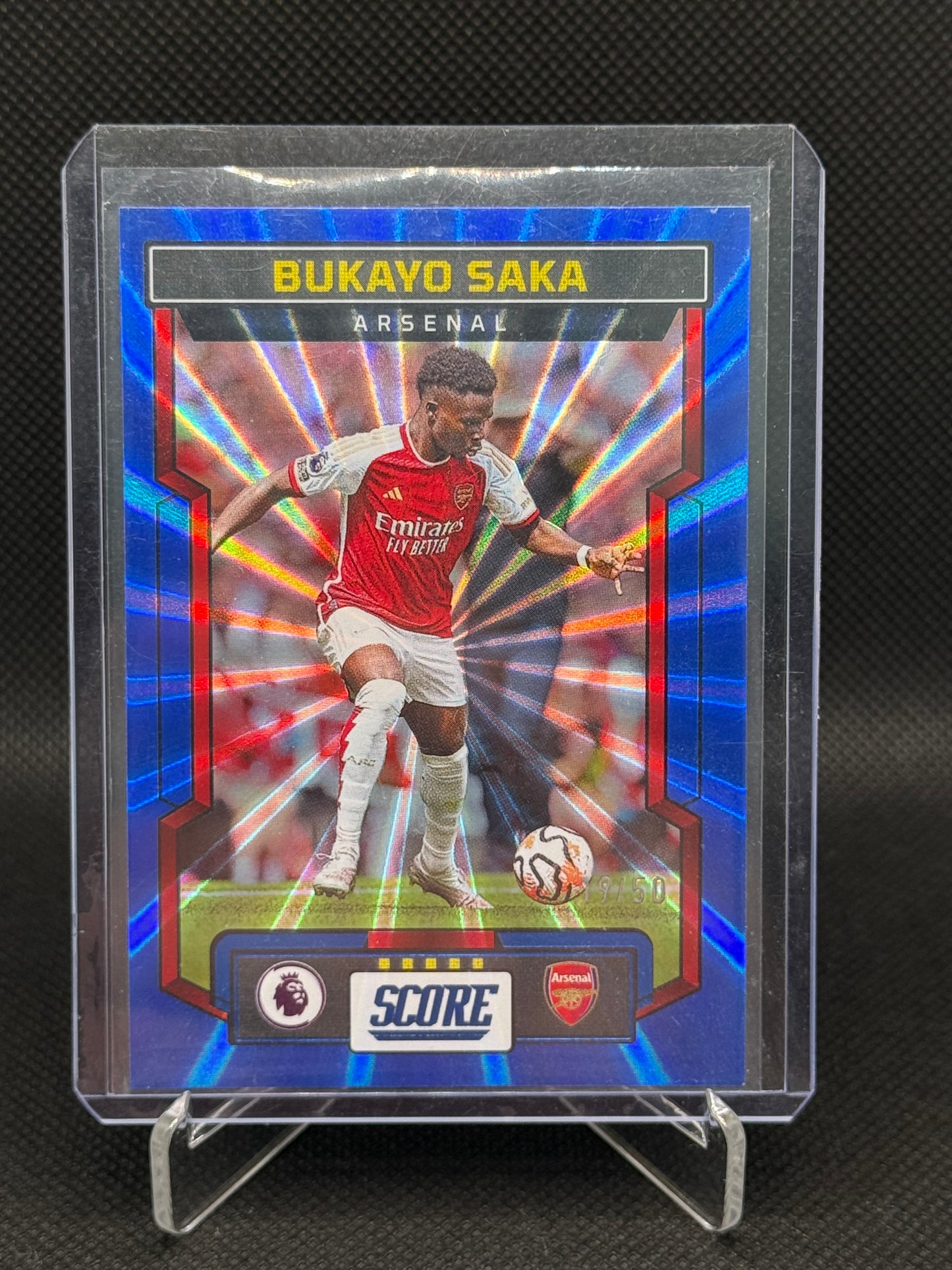 Bukayo Saka – Blue Laser 19/50 – Panini Score