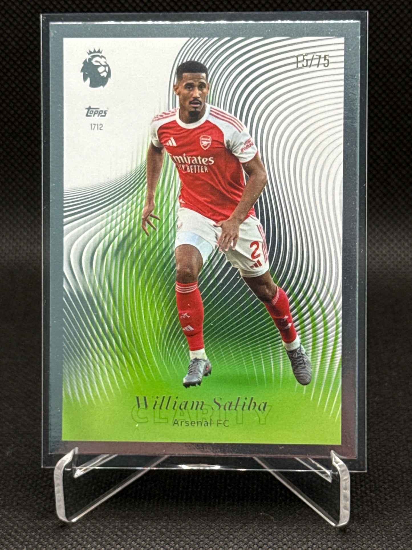 William Saliba – Clarity /75 – Topps Total Football