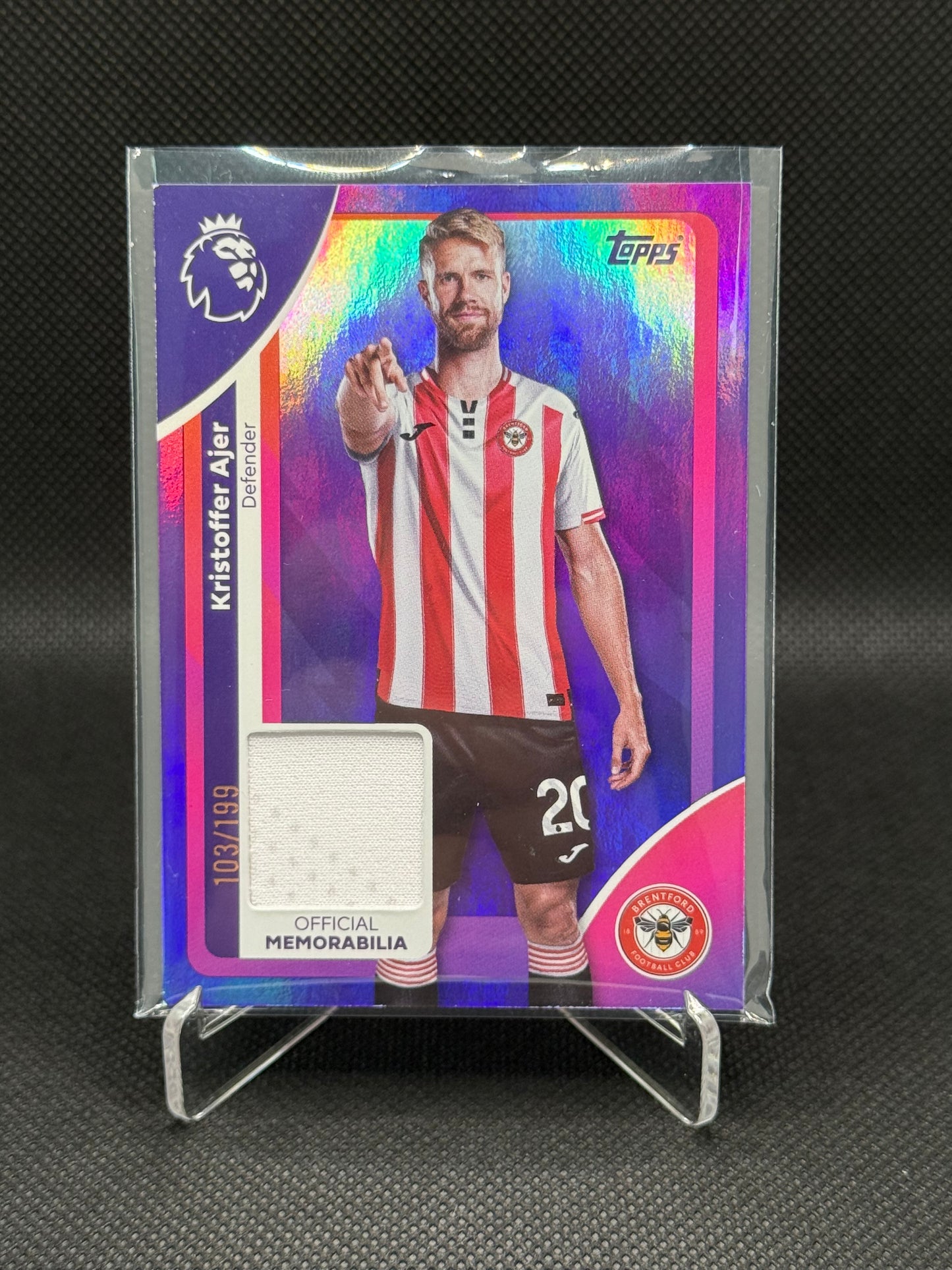 Kristoffer Ajer – Topps Debut Patch Card 103/199