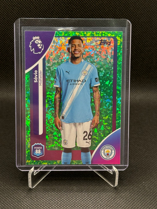 Savio – Green Speckle Parallel 041/099 – Topps Premier League Debut