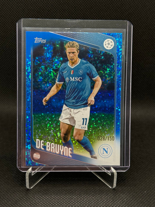 Kevin De Bruyne – Blue Speckle Parallel 028/150 – Topps UEFA