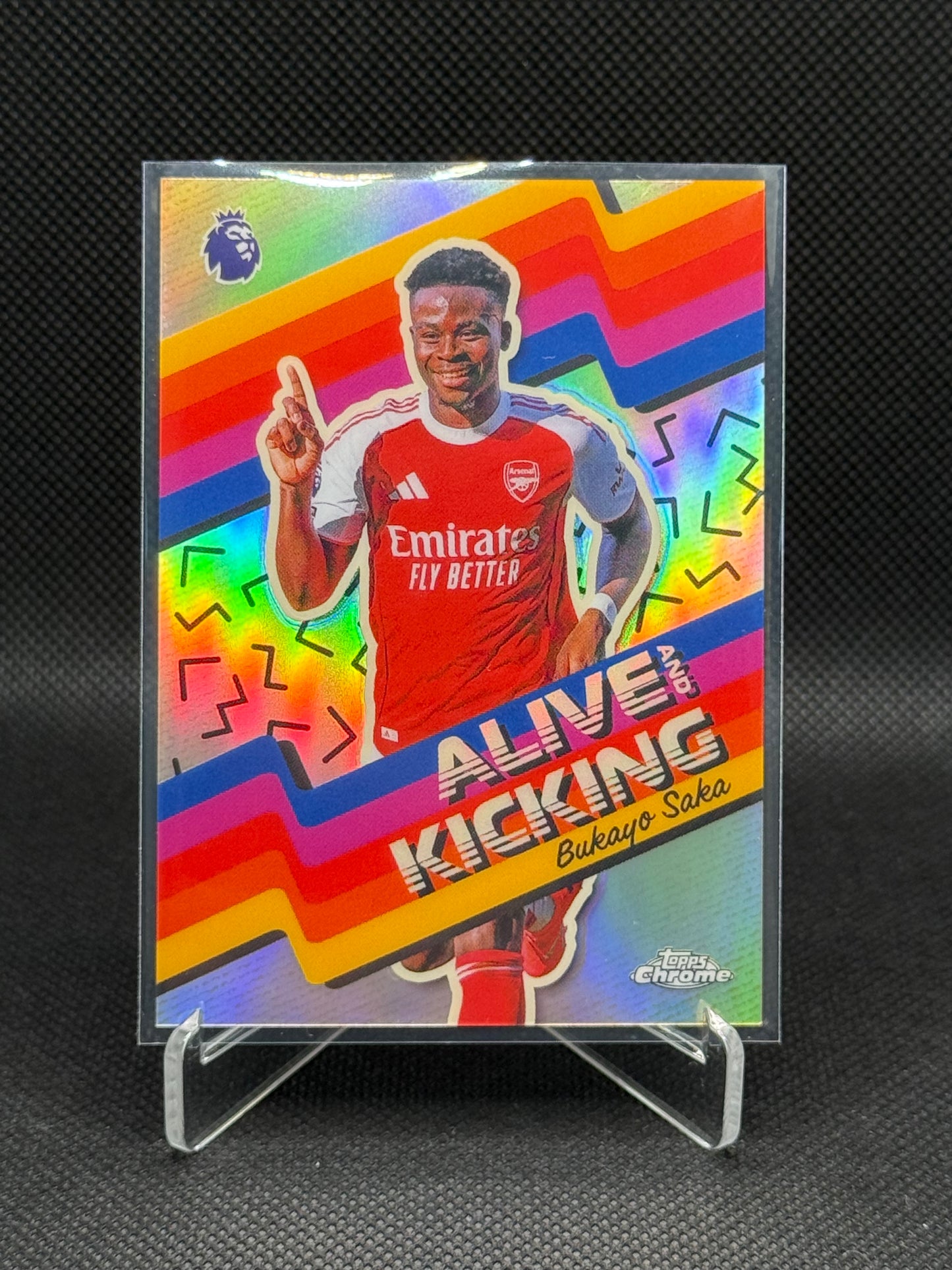 Bukayo Saka – Alive and Kicking Chrome Insert – Topps Chrome