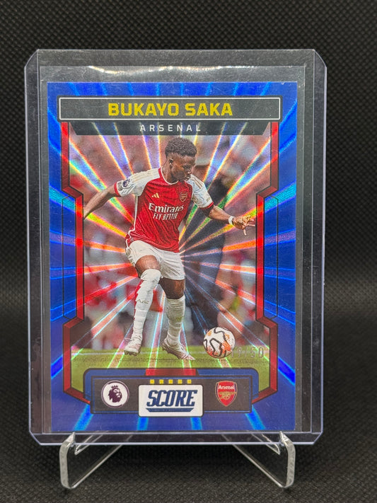 Bukayo Saka – Blue Laser 19/50 – Panini Score