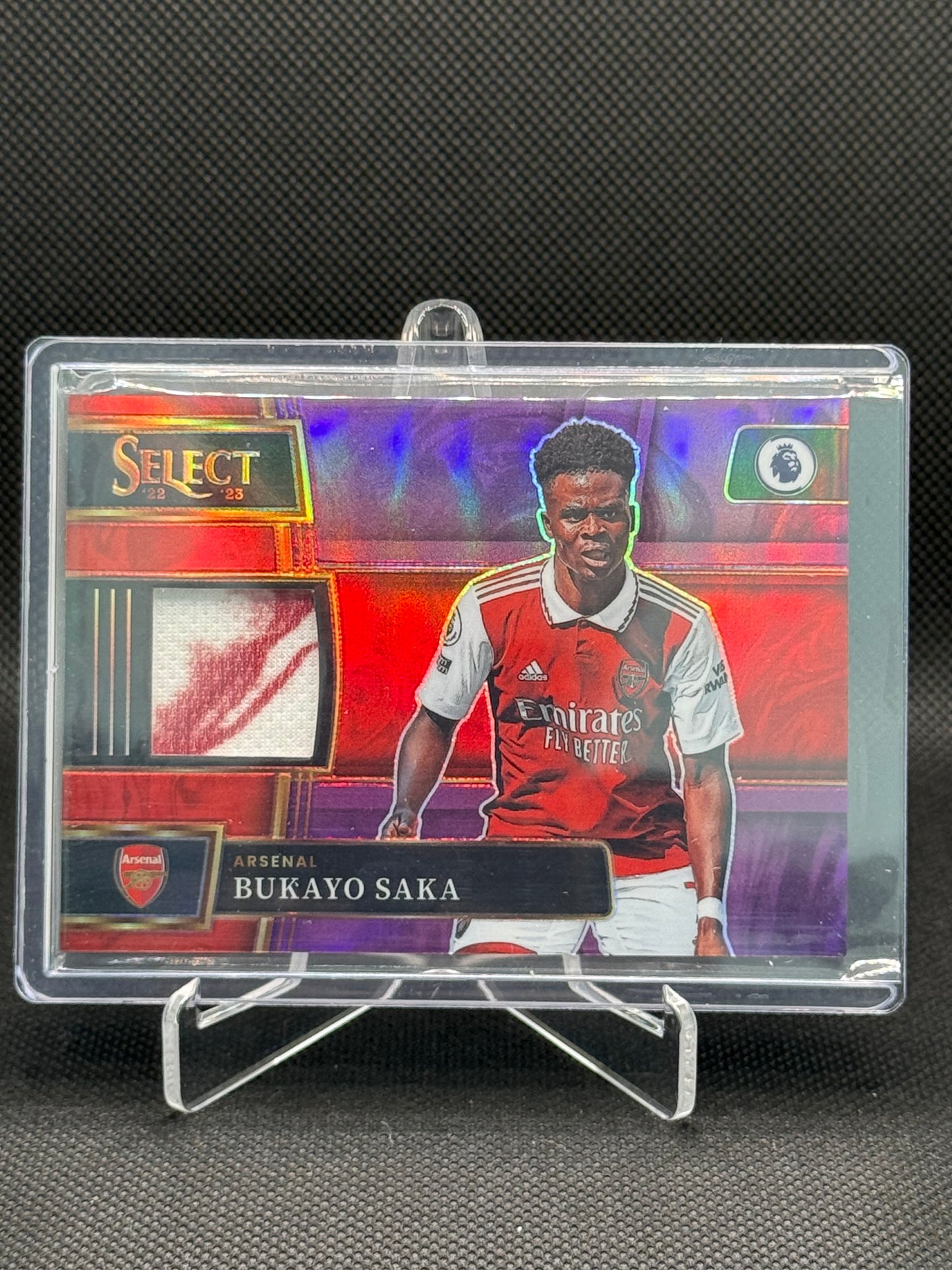 Bukayo Saka – Patch Card 40/49 – Panini Select Prizm