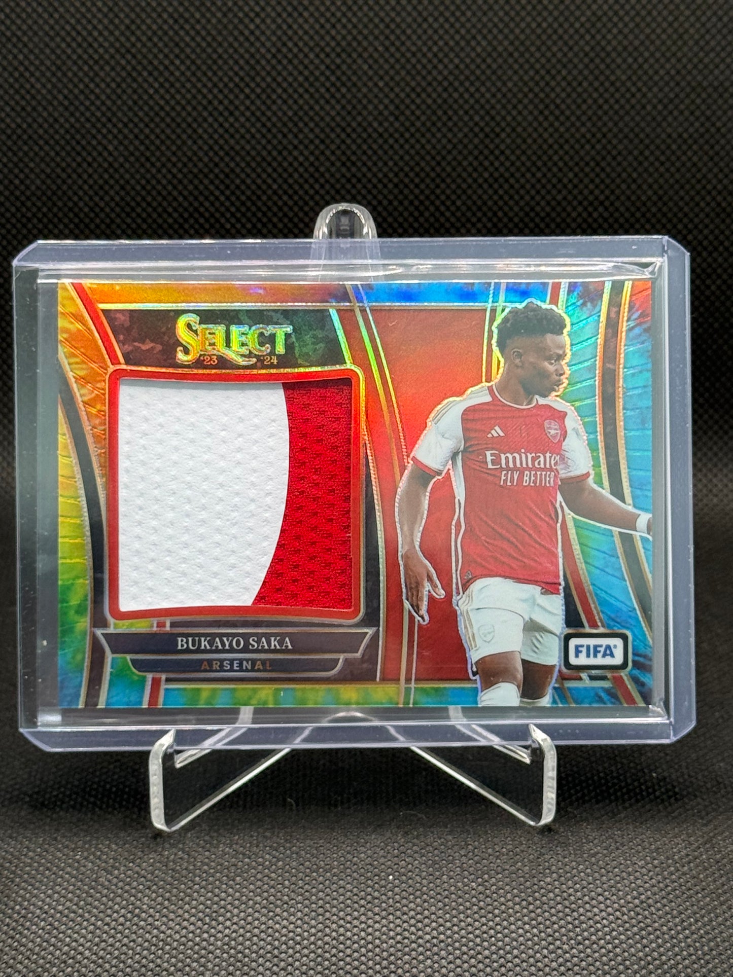 Bukayo Saka – Patch Card 08/25 – Panini Select Prizm