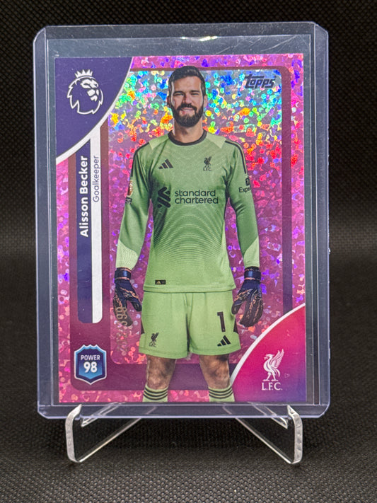 Alisson Becker – Pink Speckle 202/399 – Topps Premier League Debut
